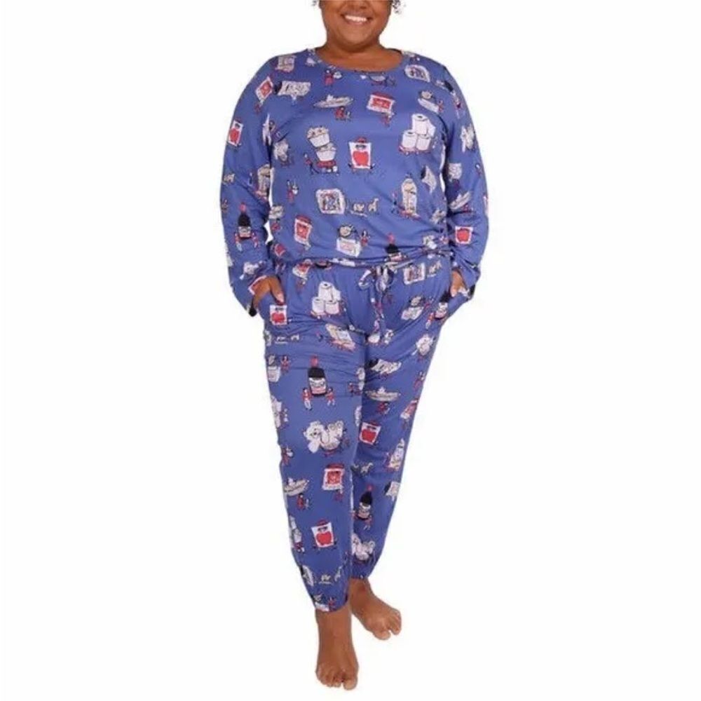 2 piece Costco Wholesale lover pajama lounge wear set shirt and pants combo XXL